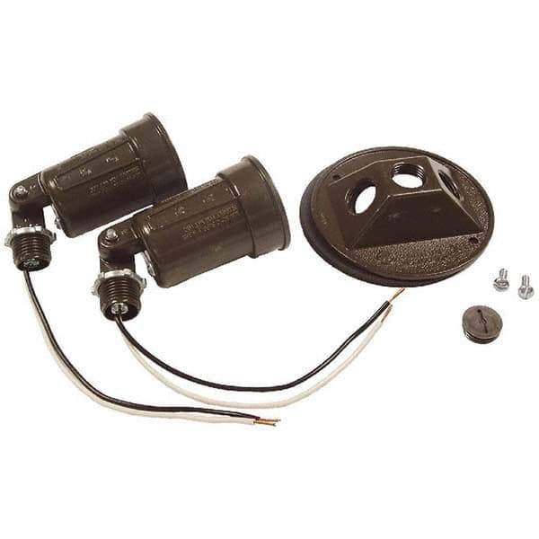 Hubbell-Raco - Weatherproof Box Covers Cover Shape: Round Number of Holes in Outlet: 3 - Exact Tool & Supply