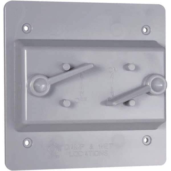 Hubbell-Raco - Weatherproof Box Covers Cover Shape: Rectangle Number of Holes in Outlet: 2 - Exact Tool & Supply