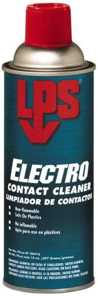 LPS - 14 Ounce Aerosol Contact Cleaner - 22 kV Dielectric Strength, Nonflammable, Plastic Safe - Exact Tool & Supply