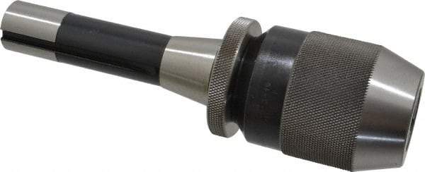 Albrecht - R8, 1/8 to 5/8" Capacity, Steel Integral Shank Drill Chuck - Keyless, Taper Shank, 2-1/4" Sleeve Diam, 3-7/16" Open Length - Exact Tool & Supply