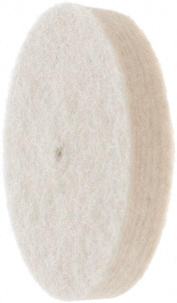 Value Collection - 1-1/2" Diam, 1/4" Shank Diam, Cylinder Shaped Mounted Bob - Medium Density, 1-1/2" Head Length, 2" Shank Length, Wool Felt - Exact Tool & Supply