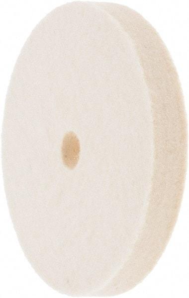 Value Collection - 4" Diam x 1/2" Thick Unmounted Buffing Wheel - 1 Ply, Polishing Wheel, 1/2" Arbor Hole, Medium Density - Exact Tool & Supply