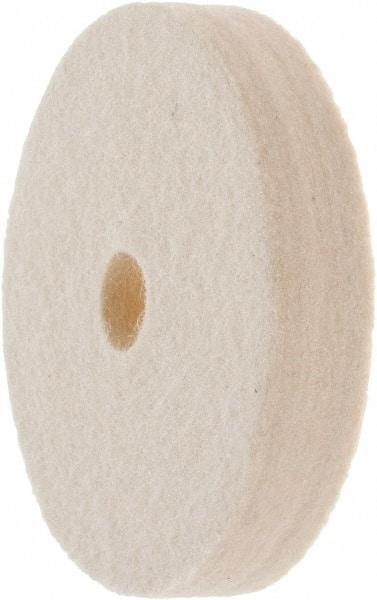 Value Collection - 3" Diam x 1/2" Thick Unmounted Buffing Wheel - 1 Ply, Polishing Wheel, 1/2" Arbor Hole, Hard Density - Exact Tool & Supply