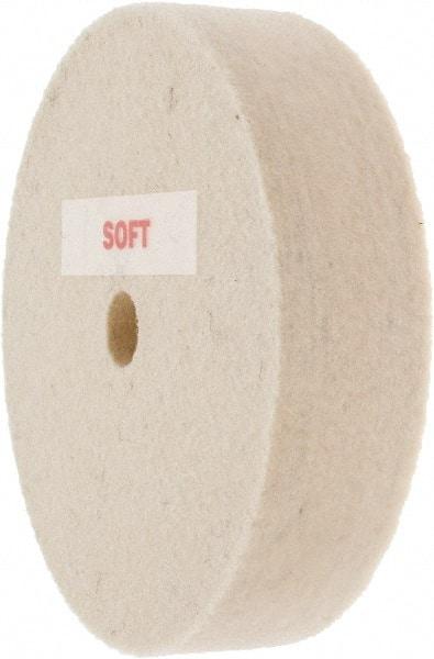 Value Collection - 4" Diam x 1" Thick Unmounted Buffing Wheel - 1 Ply, Polishing Wheel, 1/2" Arbor Hole, Medium Density - Exact Tool & Supply