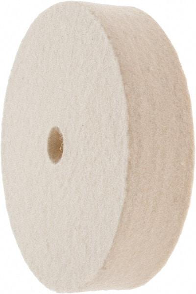 Value Collection - 4" Diam x 1" Thick Unmounted Buffing Wheel - 1 Ply, Polishing Wheel, 1/2" Arbor Hole, Soft Density - Exact Tool & Supply