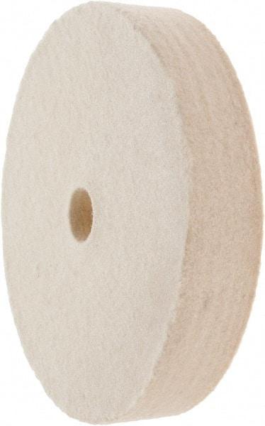 Value Collection - 4" Diam x 3/4" Thick Unmounted Buffing Wheel - 1 Ply, Polishing Wheel, 1/2" Arbor Hole, Hard Density - Exact Tool & Supply