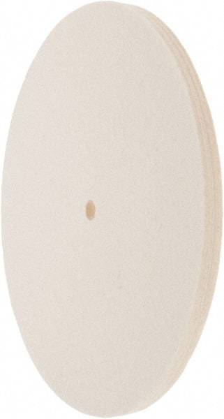 Value Collection - 10" Diam x 1/2" Thick Unmounted Buffing Wheel - 1 Ply, Polishing Wheel, 1/2" Arbor Hole, Soft Density - Exact Tool & Supply