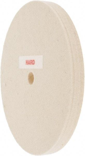 Value Collection - 6" Diam x 1/2" Thick Unmounted Buffing Wheel - 1 Ply, Polishing Wheel, 1/2" Arbor Hole, Hard Density - Exact Tool & Supply