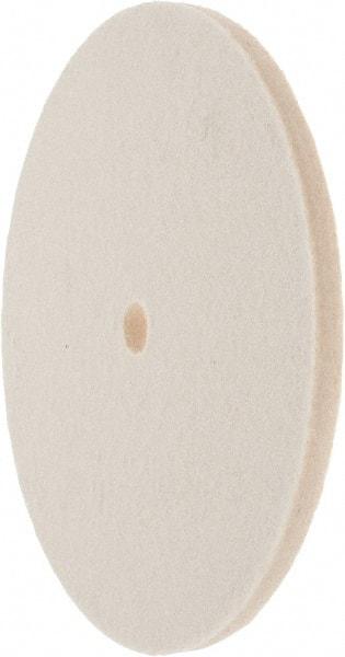 Value Collection - 6" Diam x 1/4" Thick Unmounted Buffing Wheel - 1 Ply, Polishing Wheel, 1/2" Arbor Hole, Hard Density - Exact Tool & Supply