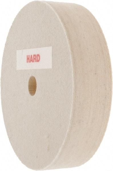 Value Collection - 4" Diam x 1" Thick Unmounted Buffing Wheel - 1 Ply, Polishing Wheel, 1/2" Arbor Hole, Hard Density - Exact Tool & Supply
