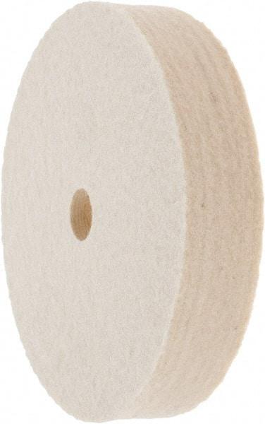 Value Collection - 4" Diam x 3/4" Thick Unmounted Buffing Wheel - 1 Ply, Polishing Wheel, 1/2" Arbor Hole, Medium Density - Exact Tool & Supply