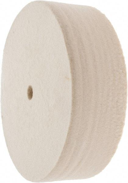 Value Collection - 6" Diam x 2" Thick Unmounted Buffing Wheel - 1 Ply, Polishing Wheel, 1/2" Arbor Hole, Soft Density - Exact Tool & Supply