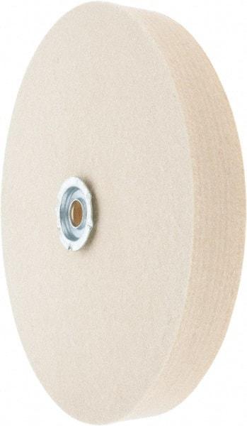 Value Collection - 8" Diam x 1" Thick Unmounted Buffing Wheel - 1 Ply, Polishing Wheel, 1" Arbor Hole, Medium Density - Exact Tool & Supply