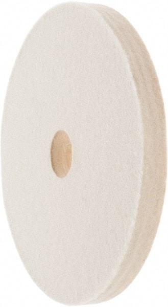 Value Collection - 6" Diam x 1/2" Thick Unmounted Buffing Wheel - 1 Ply, Polishing Wheel, 1" Arbor Hole, Medium Density - Exact Tool & Supply