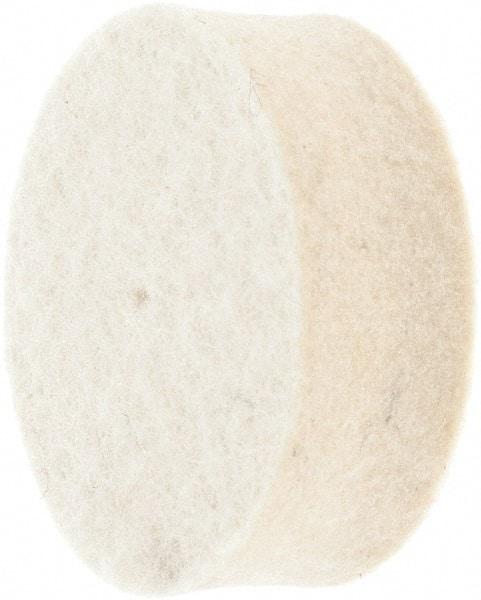 Made in USA - 1-1/2" Diam x 1/2" Thick Unmounted Buffing Wheel - 1 Ply, Polishing Wheel, 1/2" Arbor Hole, Soft Density - Exact Tool & Supply