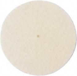 Made in USA - 2" Diam x 1/2" Thick Unmounted Buffing Wheel - 1 Ply, Polishing Wheel, 1/2" Arbor Hole, Soft Density - Exact Tool & Supply