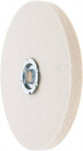 Value Collection - 6" Diam x 1/2" Thick Unmounted Buffing Wheel - 1 Ply, Polishing Wheel, 1" Arbor Hole, Soft Density - Exact Tool & Supply