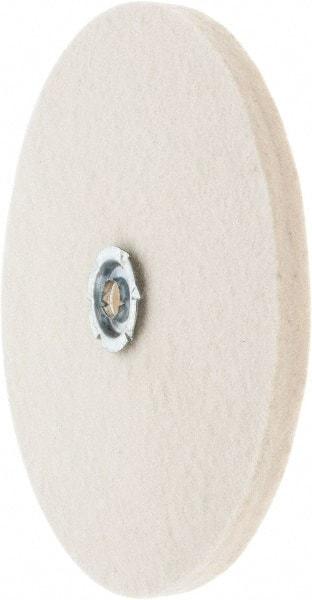 Value Collection - 8" Diam x 1/2" Thick Unmounted Buffing Wheel - 1 Ply, Polishing Wheel, 1" Arbor Hole, Soft Density - Exact Tool & Supply