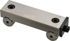 SPI - 3-3/4 Inch Long x 1 Inch Wide x 0.0002 Inch Center to Center Accuracy, 0.0004 Inch Parallelism, 2-1/2 Inch Between Rolls, Sine Bar - Steel, Includes Back Plate - Exact Tool & Supply