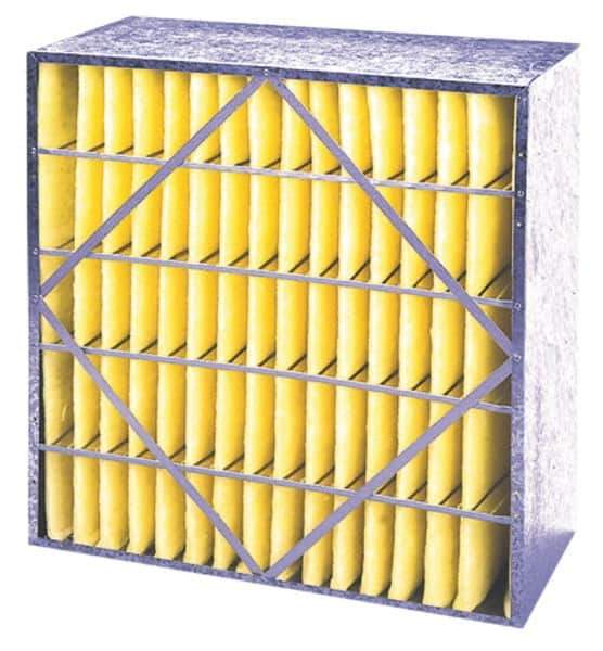 PrecisionAire - 12" Noml Height x 24" Noml Width x 12" Noml Depth, 65% Capture Efficiency, Rigid Box Air Filter - MERV 11, Fiberglass, Integrated Corrosion-Resistant Steel Frame, 1,000 CFM, For Universal Holding Frames - Exact Tool & Supply