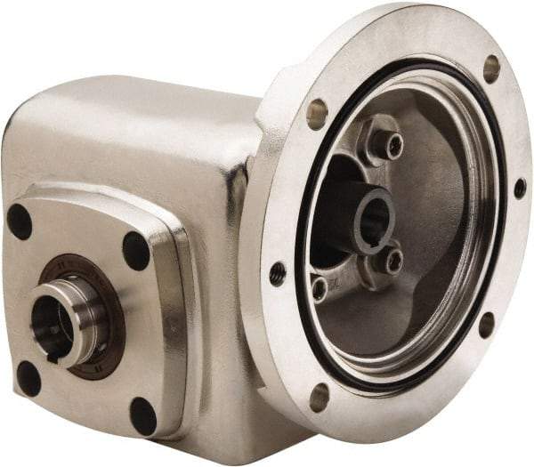 Boston Gear - 1-3/4 Centerline Distance, 40:1, 44 RPM Output, 0.57 Input Horsepower, 609 Lbs. Max Torque, Speed Reducer - Part No. SSHF71840KB5HSP16, 1" Shaft Diam, Hollow Shaft, 5/8" Bore, 3.81" High, 56C NEMA - Exact Tool & Supply