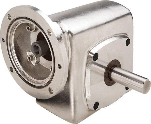 Boston Gear - 1-3/4 Centerline Distance, 30:1, 58 RPM Output, 0.65 Input Horsepower, 573 Lbs. Max Torque, Speed Reducer - Part No. SSF71830KB5JS, Single Shaft Right, 5/8" Bore, 3.81" High, 56C NEMA - Exact Tool & Supply