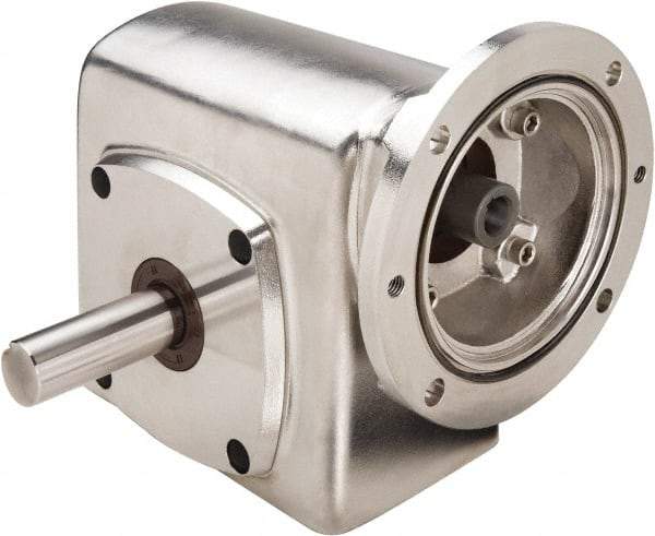 Boston Gear - 1-3/4 Centerline Distance, 40:1, 44 RPM Output, 0.57 Input Horsepower, 609 Lbs. Max Torque, Speed Reducer - Part No. SSF71840KB5GS, Single Shaft Left, 5/8" Bore, 3.81" High, 56C NEMA - Exact Tool & Supply