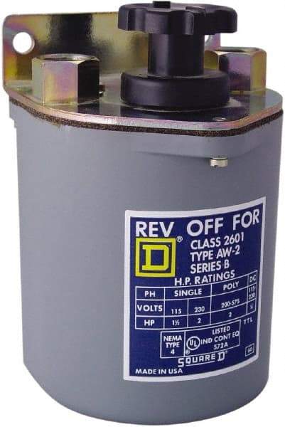 Square D - 250 VDC, 600 VAC Input Volt, Reversing, Drum Switch - CSA, RoHS Compliant, UL Listed - Exact Tool & Supply