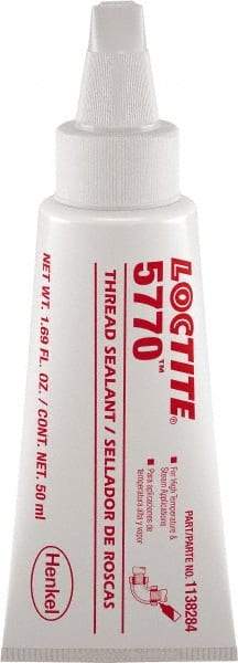 Loctite - 50 mL, White, High Strength Liquid Thread Sealant - 72 Full Cure Time - Exact Tool & Supply