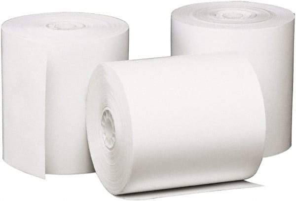 UNIVERSAL - White Adding Machine Paper Rolls - Use with Point of Sale Machines - Exact Tool & Supply