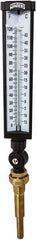 Winters - -15 to 120°F, Industrial Thermometer with Standard Thermowell - 5 Inch Immersion Length, 6 Inch Stem Length, 20 Inch Long, 3/4 Inch Thread - Exact Tool & Supply