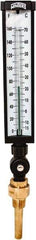 Winters - -15 to 160°F, Industrial Thermometer with Standard Thermowell - 3 Inch Immersion Length, 3-1/2 Inch Stem Length, 17 Inch Long, 3/4 Inch Thread - Exact Tool & Supply
