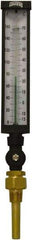 Winters - -15 to 160°F, Industrial Thermometer with Standard Thermowell - 3 Inch Immersion Length, 3-1/2 Inch Stem Length, 17 Inch Long, 3/4 Inch Thread - Exact Tool & Supply
