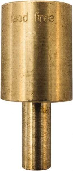 Winters - 2.01 Inch Overall Length, 3/4 Inch Thread, Brass Thermowell - 0.8 Inch Insertion Length - Exact Tool & Supply