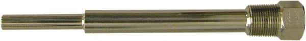 Winters - 10 Inch Overall Length, 3/4 Inch Thread, 304 Stainless Steel Thermowell - 7-1/2 Inch Insertion Length - Exact Tool & Supply
