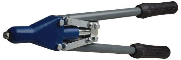 RivetKing - Straight Head Hand Riveter - 1/8 to 3/16" Rivet Capacity, 17-1/2" OAL - Exact Tool & Supply