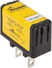Cooper Bussmann - 300 VDC & 600 VAC, 10 Amp, Time Delay General Purpose Fuse - Plug-in Mount, 47.75mm OAL, 100 at DC, 200 (CSA RMS), 300 (UL RMS) kA Rating - Exact Tool & Supply