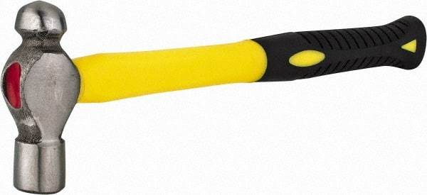 Value Collection - 5 Piece, 1/2, 3/4, 1, 1-1/2, 2 Lb Head Weight, Fiberglass, Ball Pein Hammer Set - 11-1/2, 12-1/2, 14-1/2, 15" OAL, Fiberglass Handles, Ball Pein - Exact Tool & Supply