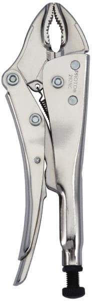 Proto - 10" OAL Curved Jaw Locking Pliers - 25/64" Jaw Width, 1-1/2" Jaw Depth, Steel Handle - Exact Tool & Supply