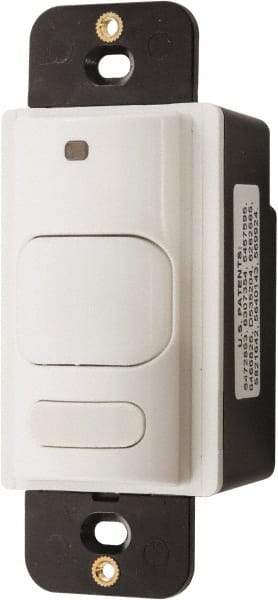 Hubbell Wiring Device-Kellems - 400 Square Ft. Coverage, Infrared Motion Sensor Wall Switch - 800 at 120 V Incandescent, 1,000 at 120 V and 1,800 at 277 V Fluorescent, 120 to 277 VAC, White - Exact Tool & Supply