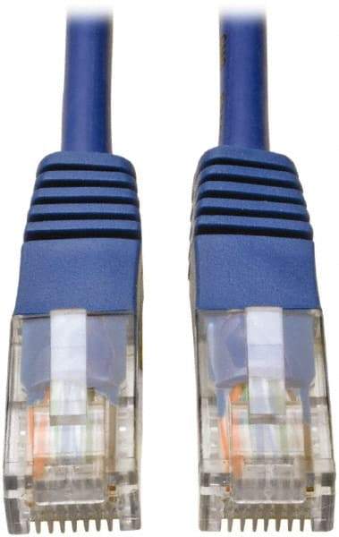 Tripp-Lite - Cat5e, 24 AWG, 8 Wires, 550 MHz, Unshielded Network & Ethernet Cable - Blue, PVC, 100' OAL - Exact Tool & Supply