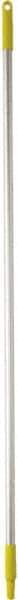 Vikan - 59 x 1" Aluminum Squeegee Handle - European Threaded Connection, Yellow - Exact Tool & Supply