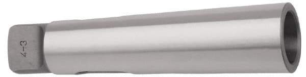Accupro - MT1 Inside Morse Taper, MT4 Outside Morse Taper, Standard Reducing Sleeve - Soft with Hardened Tang, 1/4" Projection, 4-7/8" OAL - Exact Tool & Supply