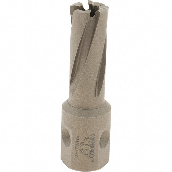 Hougen - 9/16" Diam x 1" Deep Carbide-Tipped Annular Cutter - Exact Tool & Supply