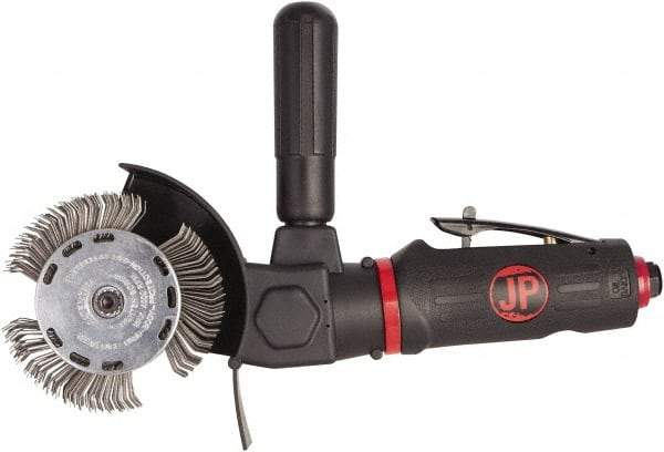 PRO-SOURCE - 4" Wheel Diam, 3,500 RPM, Pneumatic Angle & Disc Grinder - M6x1 Spindle, 3.9 CFM, Rear Exhaust - Exact Tool & Supply
