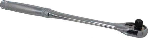 Proto - 3/8" Drive Pear Head Ratchet - Chrome Finish, 11" OAL, 45 Gear Teeth, Long Full Polished Handle, Standard Head - Exact Tool & Supply