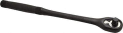 Proto - 3/8" Drive Pear Head Standard Ratchet - Black Oxide Finish, 11" OAL, 45 Gear Teeth, Long Knurled Handle, Standard Head - Exact Tool & Supply