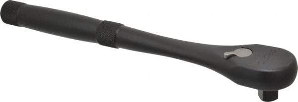 Proto - 1/2" Drive Pear Head Standard Ratchet - Black Oxide Finish, 10-1/2" OAL, 45 Gear Teeth, Standard Knurled Handle, Standard Head - Exact Tool & Supply
