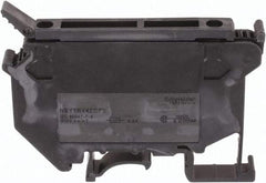 Schneider Electric - 1 Pole, 500 Volt, 6.3 Amp, -40 to 266°F, DIN Rail Mount, Polyamide Fused Terminal Block - 3 Contacts, 26 to 10 AWG Compatibility, 56-1/2mm High - Exact Tool & Supply