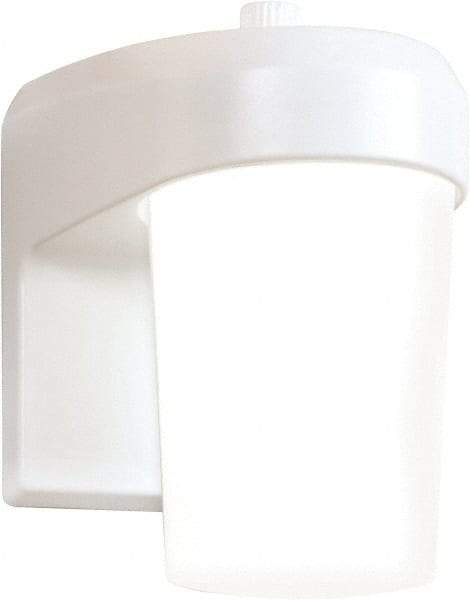 Cooper Lighting - 11 Watt LED Entry Light - Polycarbonate Lens, Pole & Wall Mount, 120 Volts, 138mm Long x 173mm High - Exact Tool & Supply